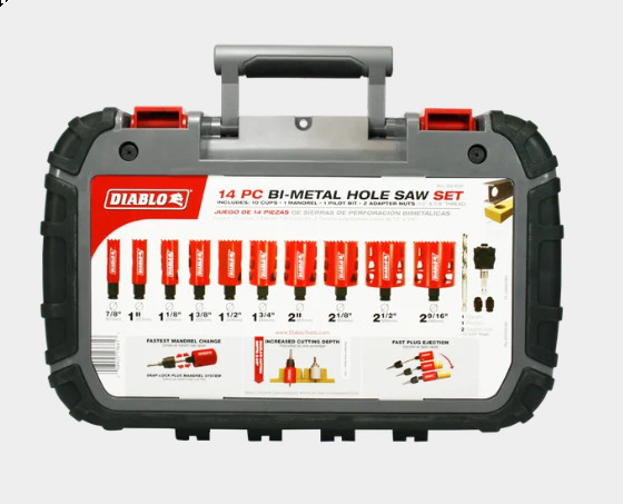 Hole Saw Kit Diablo DHS14SGP 14pc Hole Saw Kit - NEW IN FACTORY PACKAGING