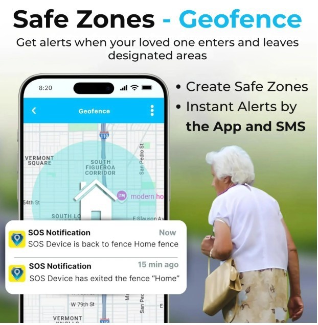 Seculife Smartband: Medical Alert Bracelet with GPS Tracker, Fall Detection, SOS