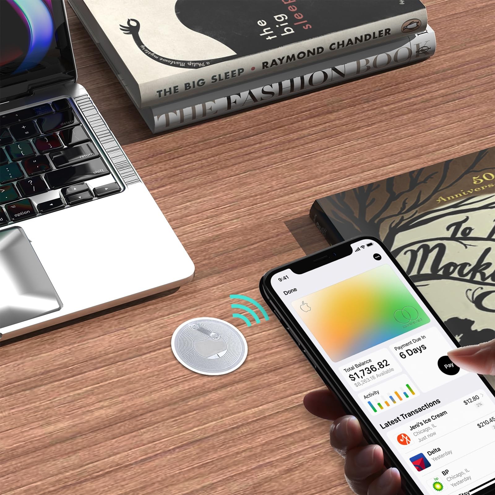 NFC Tags Sticker with Tag213 Blank Chips NFC Stickers Adhesive Labels RFID Ta...