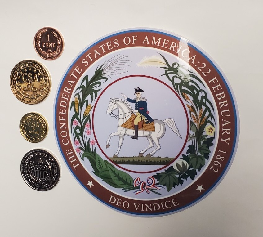 Seal of Confederate States of America C.S.A. 🇸🇴 HUGE 5" Decal & Metals