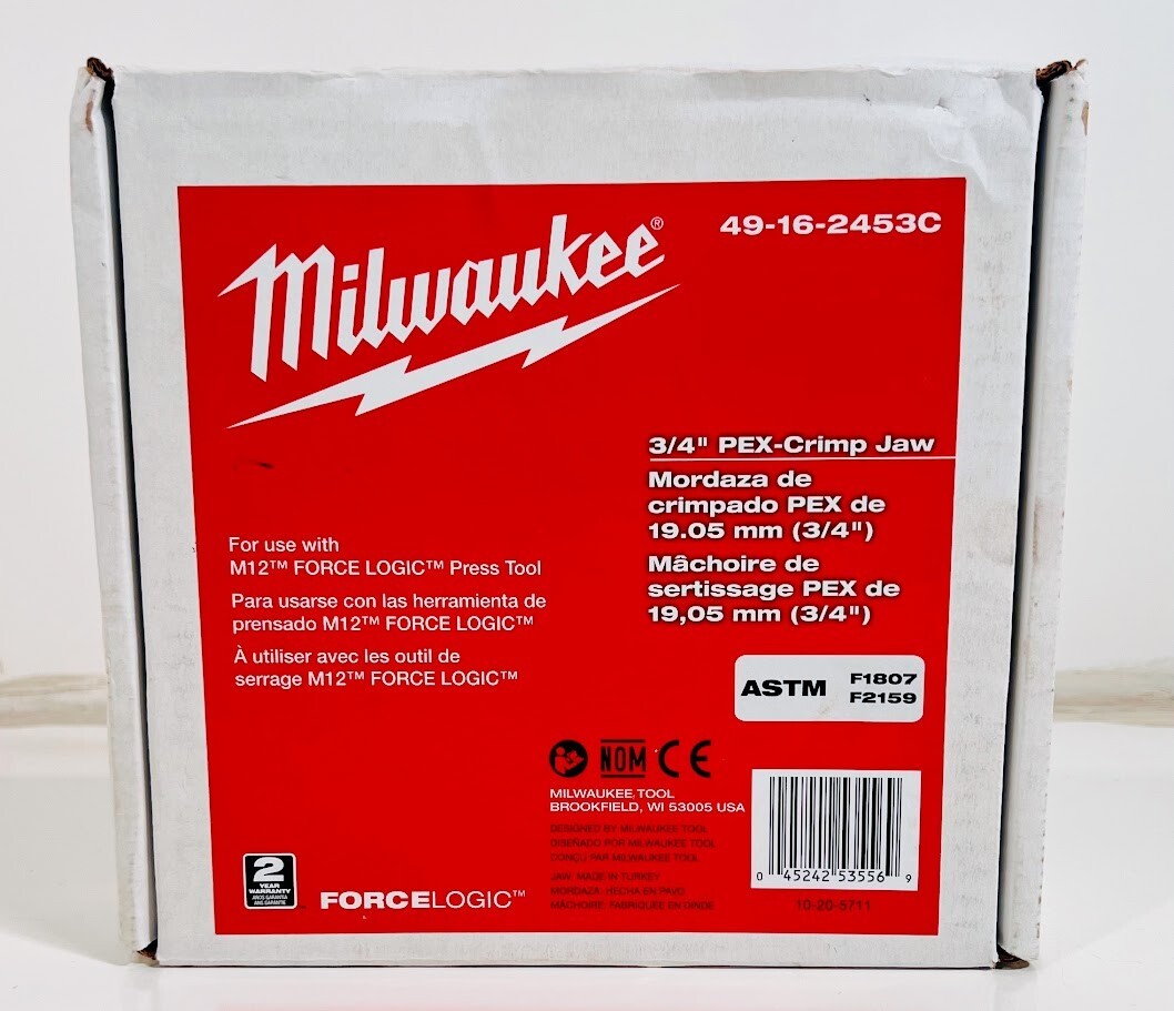 Milwaukee 49-16-2453C 3/4" PEX-CRIMP Press Jaw **JAW ONLY**