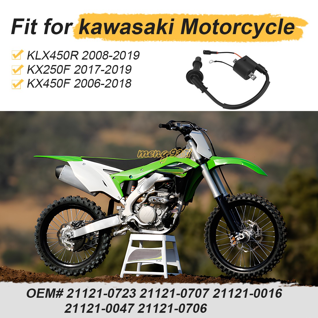 IGNITION COIL For 2006-2018 KAWASAKI KX450F KX 450 F 21121-0707