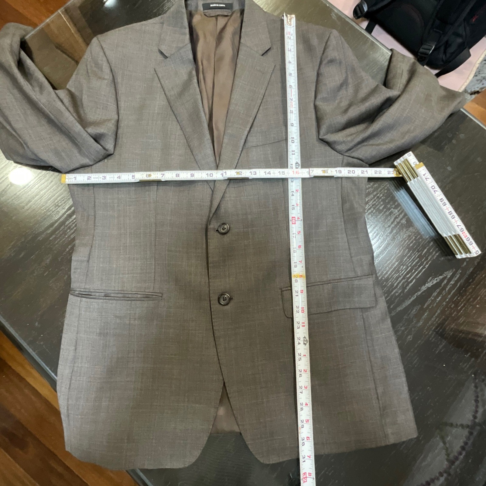 Lauren Ralph Lauren Mens 42R Slim Fit Grey Glen Check Wool Black Label 2 Pc Suit