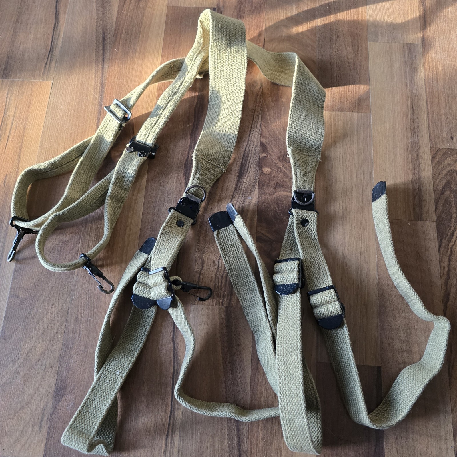 USMC Cartridge Belt Suspenders Canteen First Aid Wharton Mfg For Reenactment