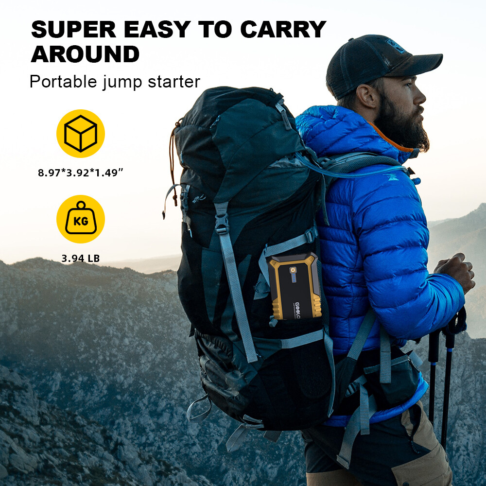 GOOLOO 4000A Car Jump Starter Power Bank Lithium Battery 12V Jump Box Portable