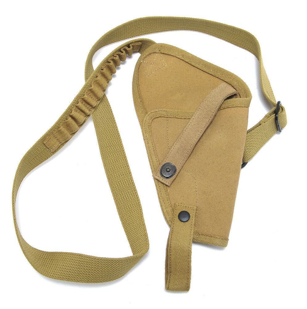 US M3 Victory Revolver Pilots Canvas Shoulder Holster with Shell loops Khaki