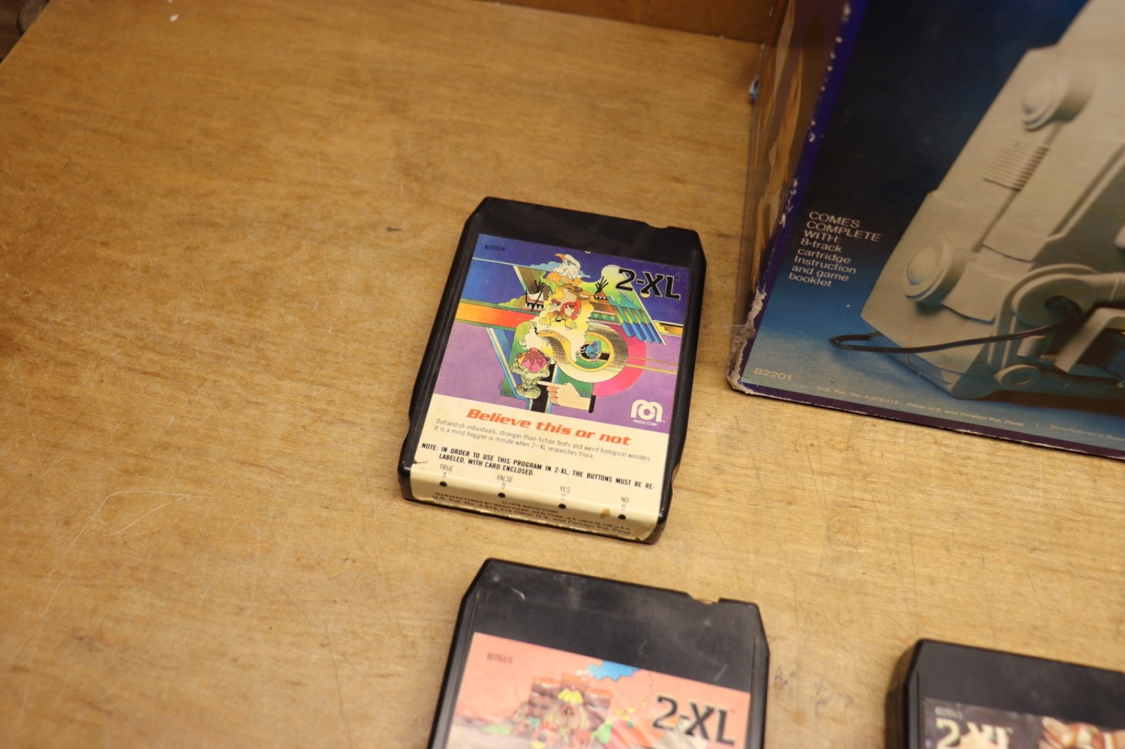 Vintage Mego 1978 2-XL Robot Toy 8 Track Player & 5 Cartridges