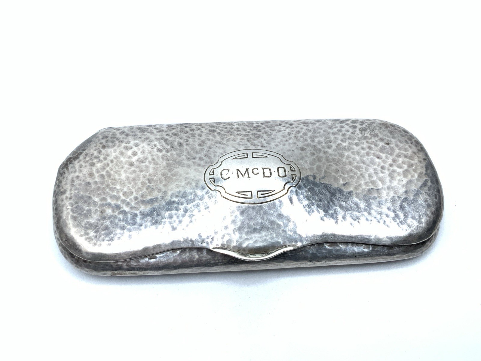 Blackinton Sterling Silver Vintage Deco Monogrammed Eyeglasses Case - 65.7g