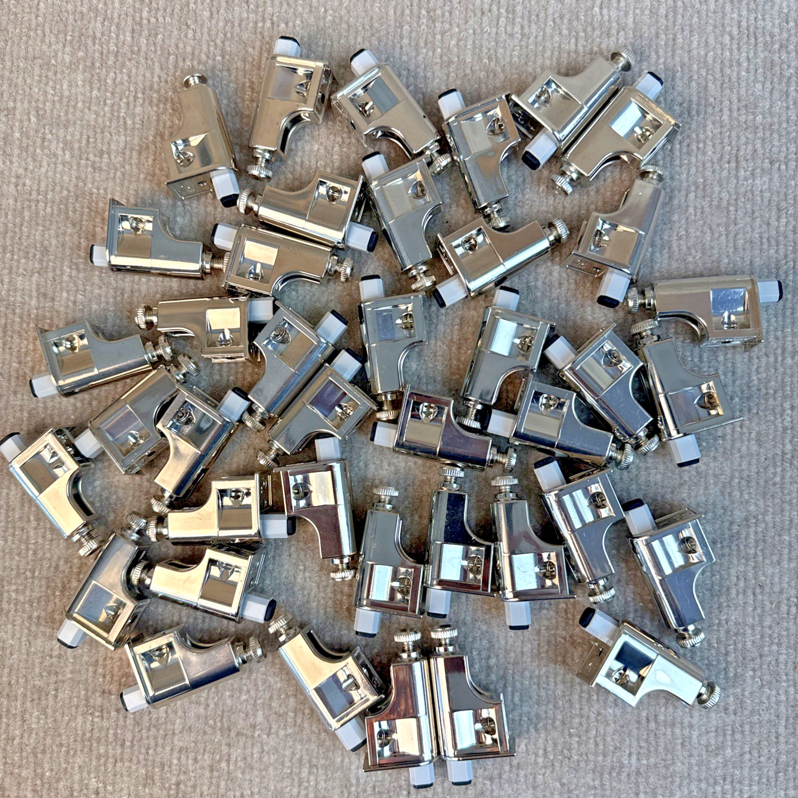 40-PACK ROK HARDWARE SCD103 SOFT CLOSE DAMPER W/SCREWS FOR CABINET DOORS NICKEL