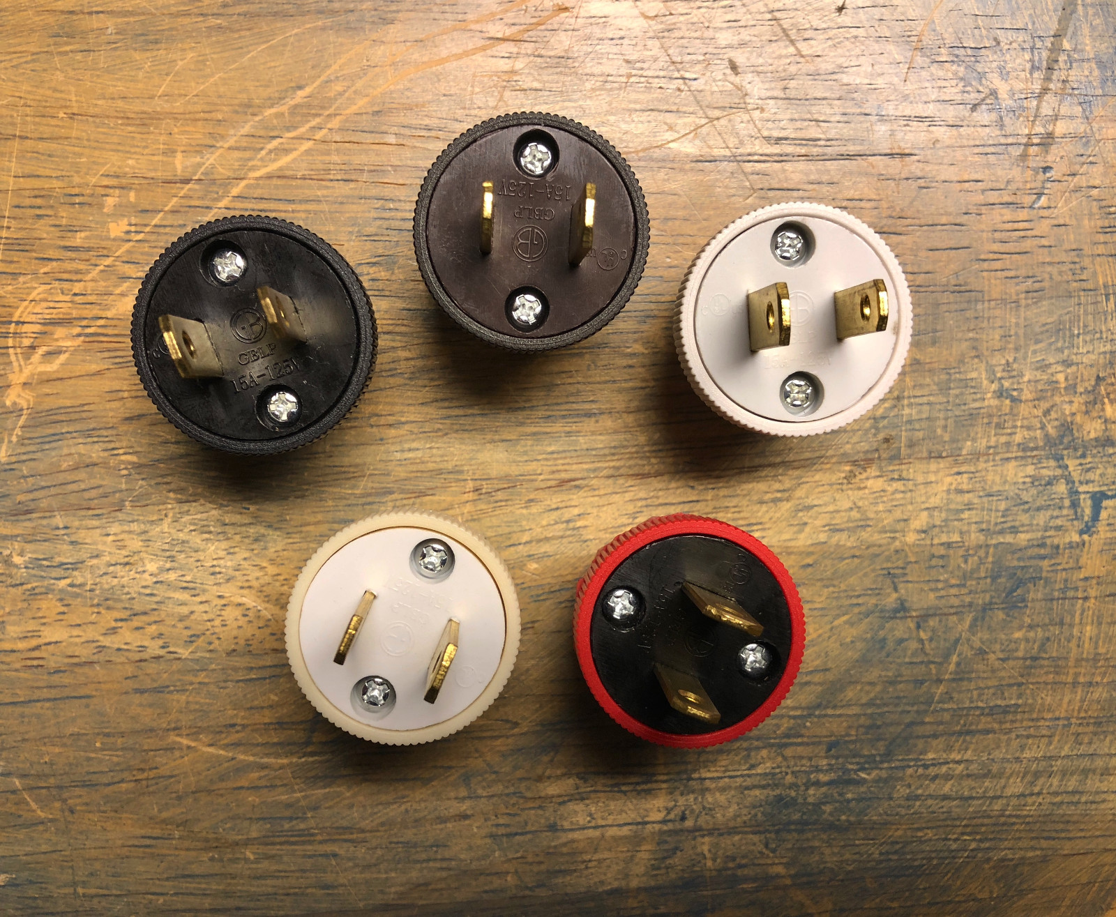 Antique Replica Electrical Plug - Long neck decagon design polarized cord rewire