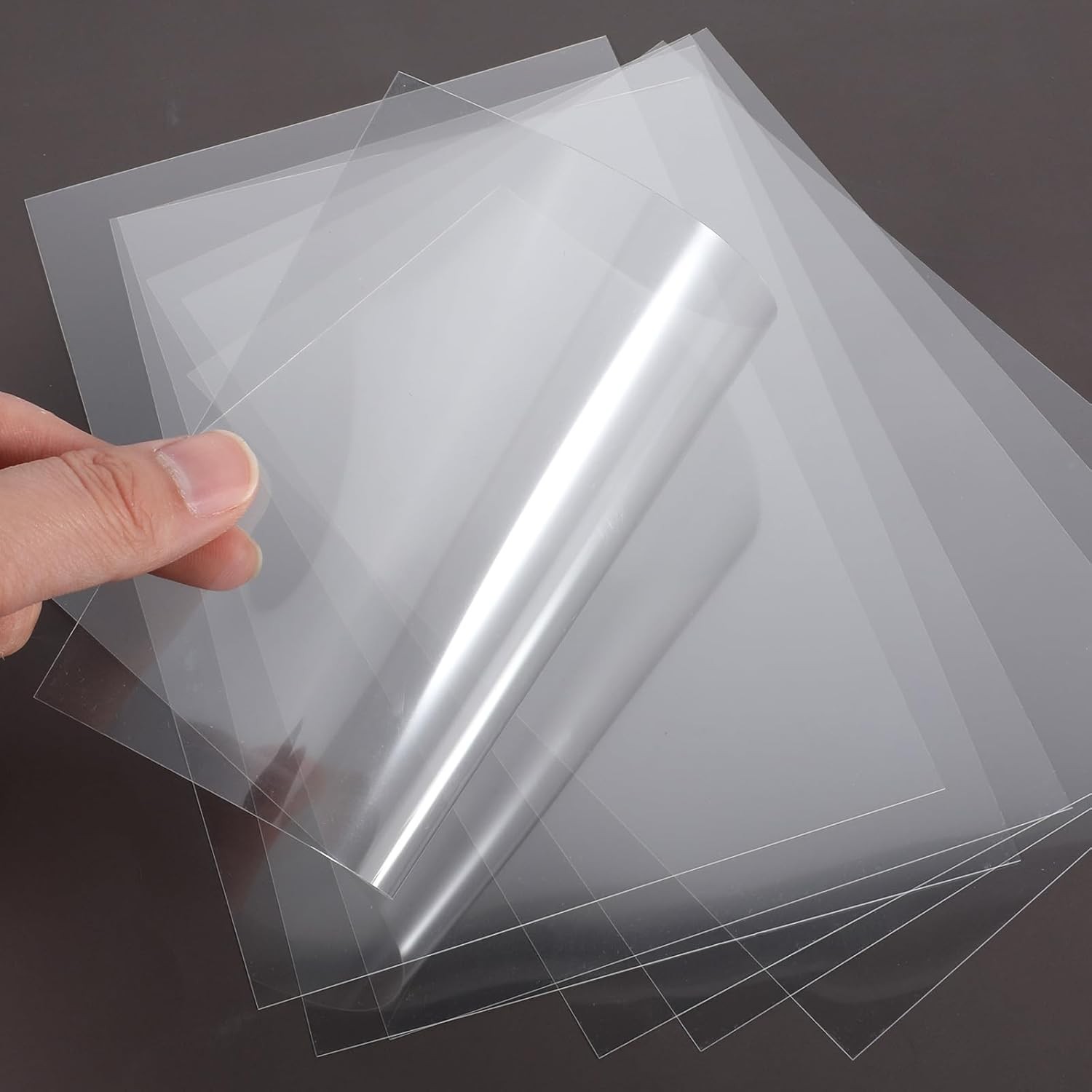 50 Pcs Clear Acetate Sheets 4.3x6.3 in Heat Resistant Plastic Craft Paper