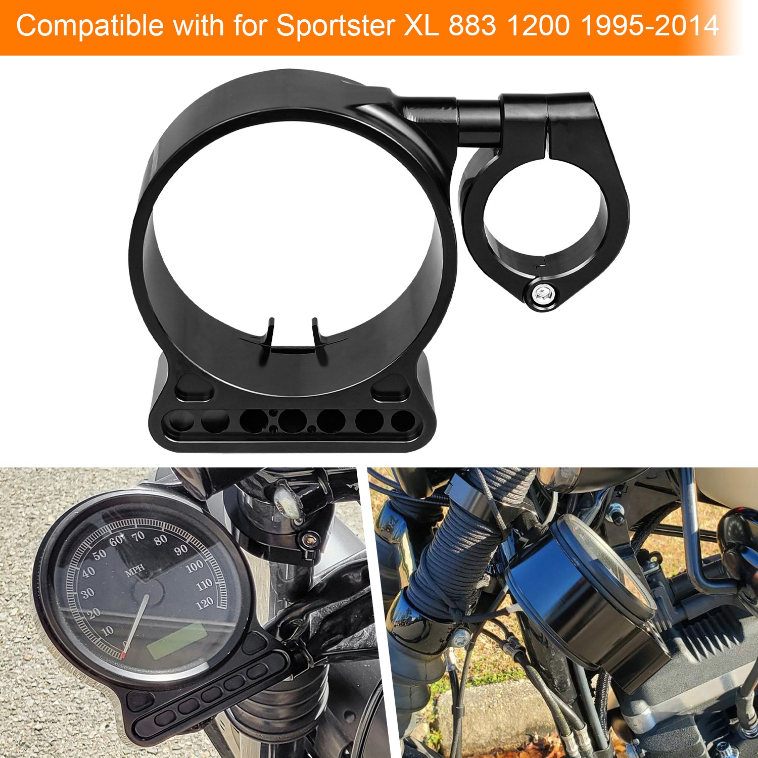 For Harley Sportster XL 883 1200 Motorcycle Speedometer Relocation Mount Bracket
