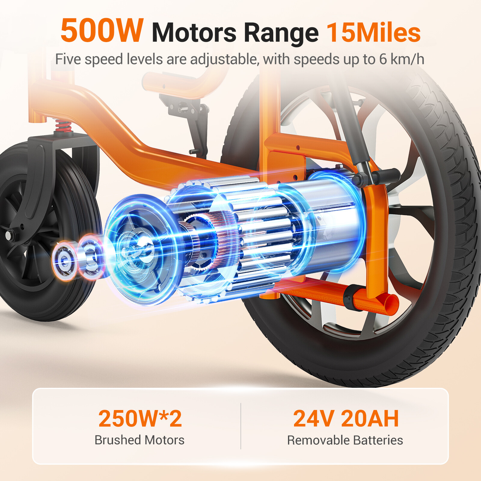 Used Electric Wheelchair Reclining Foldable Lightweight Mobility Motorized