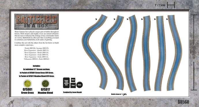 Battlefield in a Box: Streams Terrain By Battlefront BB560