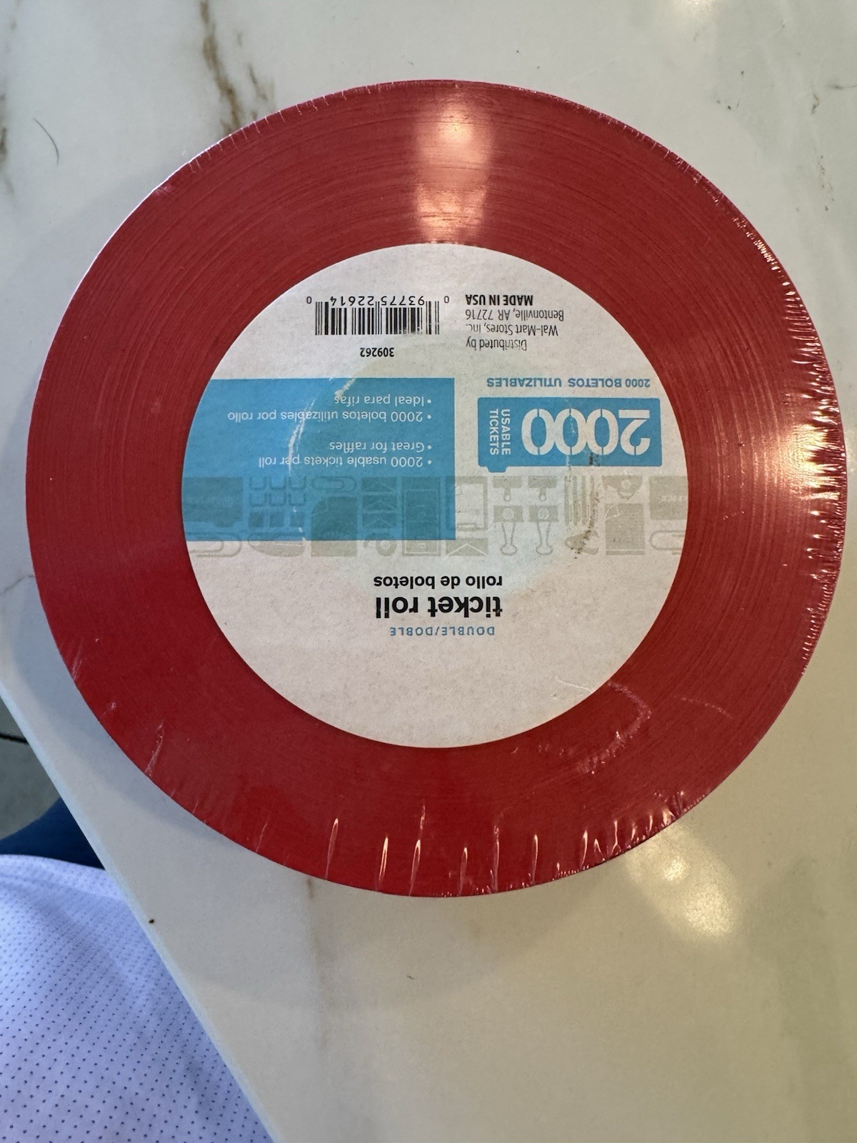 ADMIT ONE Single Red Tickets Numbered 2000 Roll BRAND NEW!