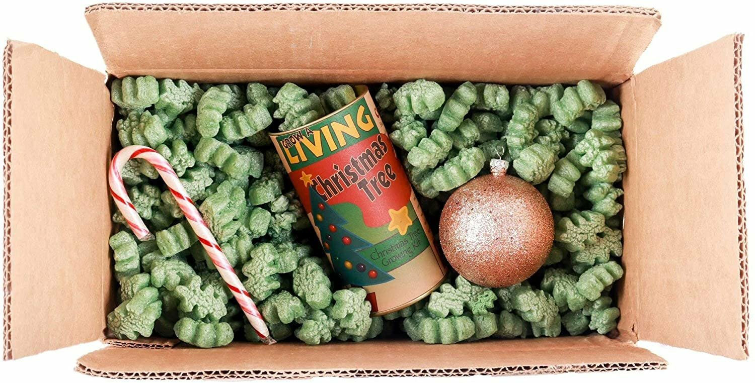 FunPak Green Christmas Tree Biodegradable Packing Peanuts 1.5 cu ft Bag