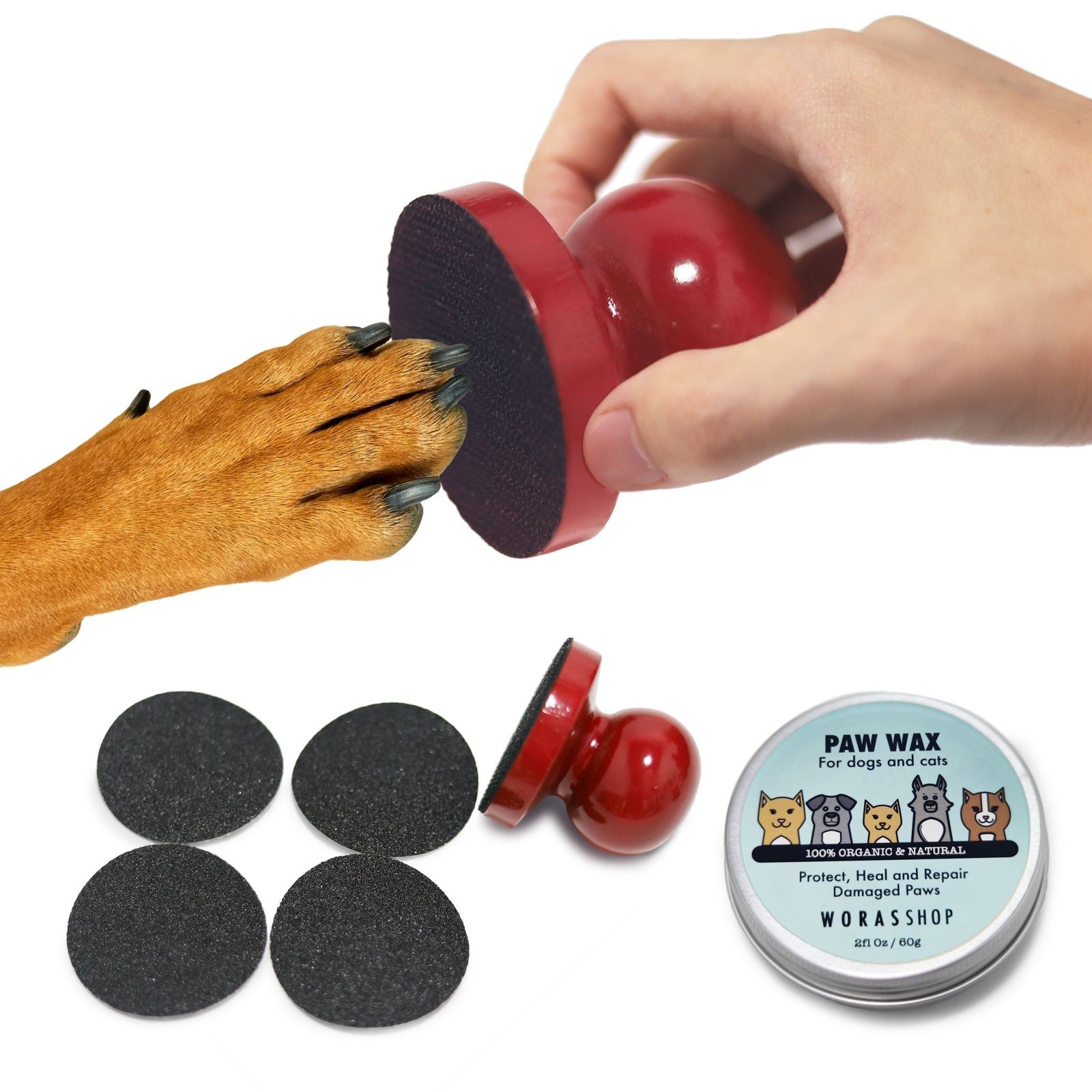 Dog & Cats nails file - Stress-Free Nail Filing. Includes Additional Sandpapers!