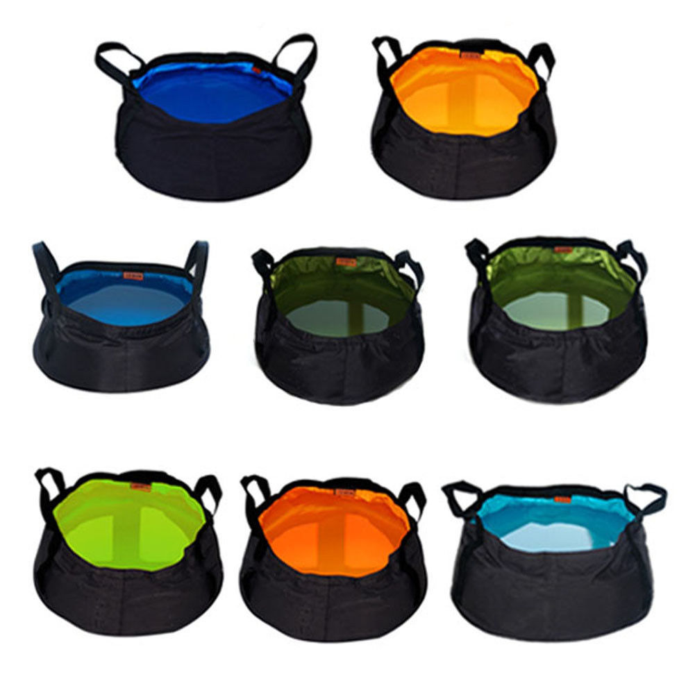 Outdoor Camping Foldable Folding Water Bag Sink Washbasin Travel Wash Basin 12L