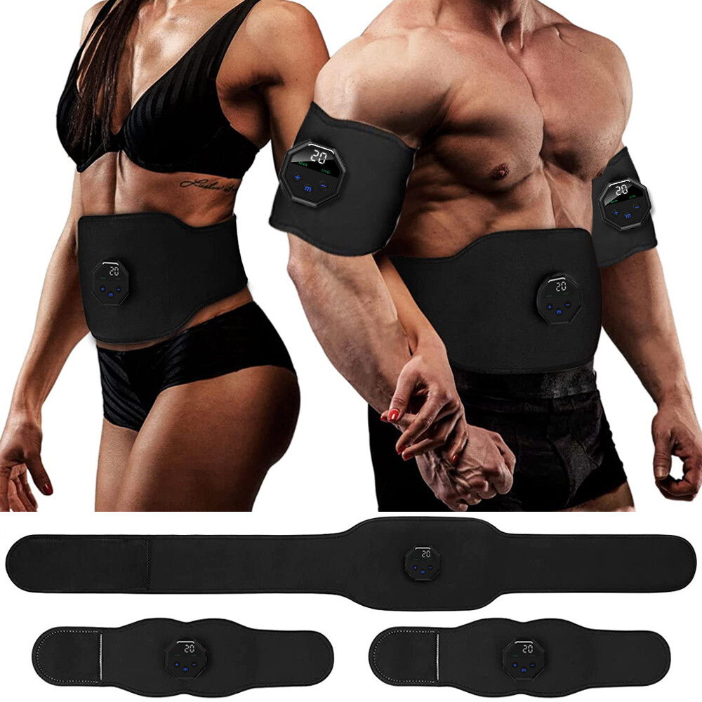 Abdominal Toning Belt ABS Training ems Electric Muscle Stimulation Rechargeable