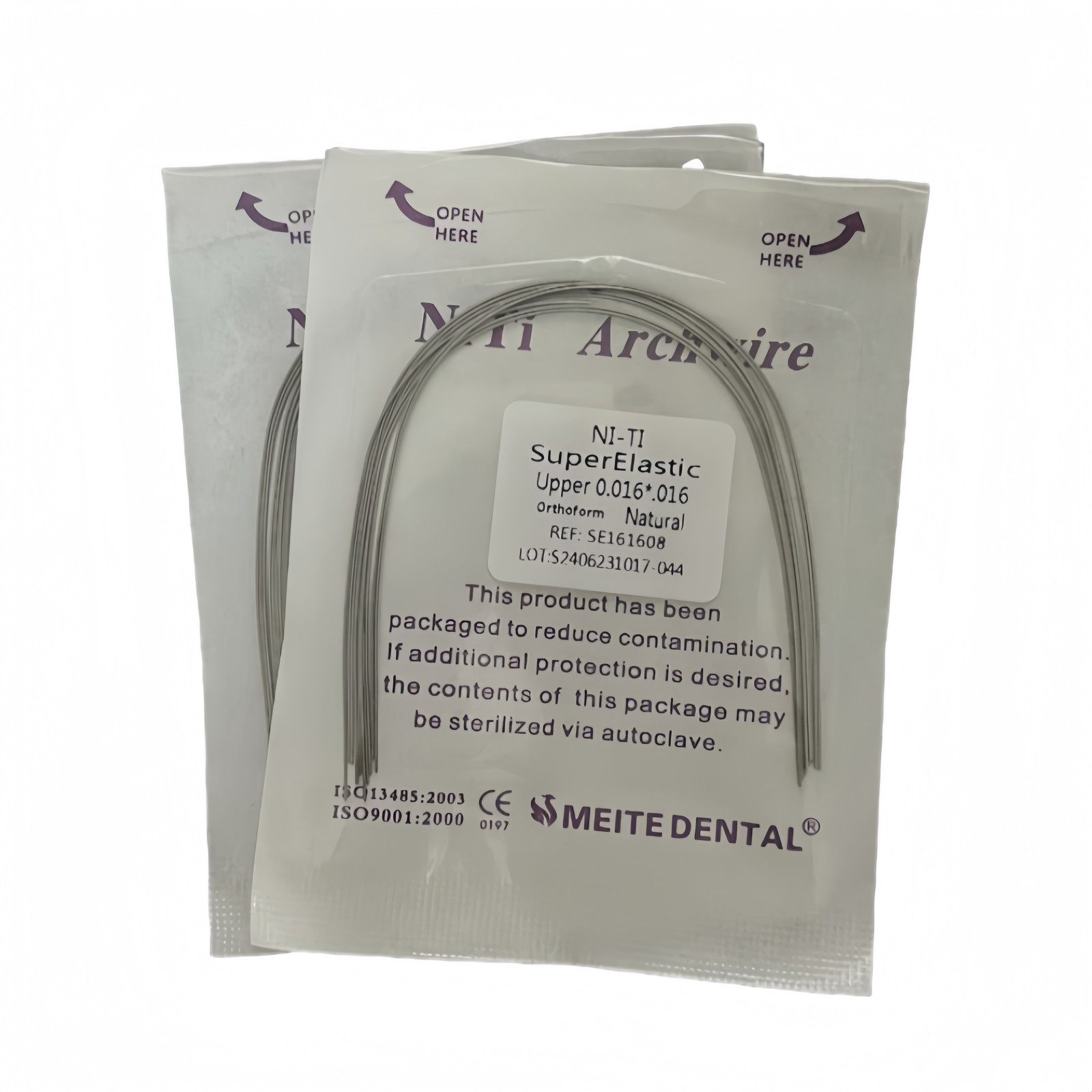 Dental Orthodontic Arch Wire Super Elastic Niti Round Rectangular Natural Form