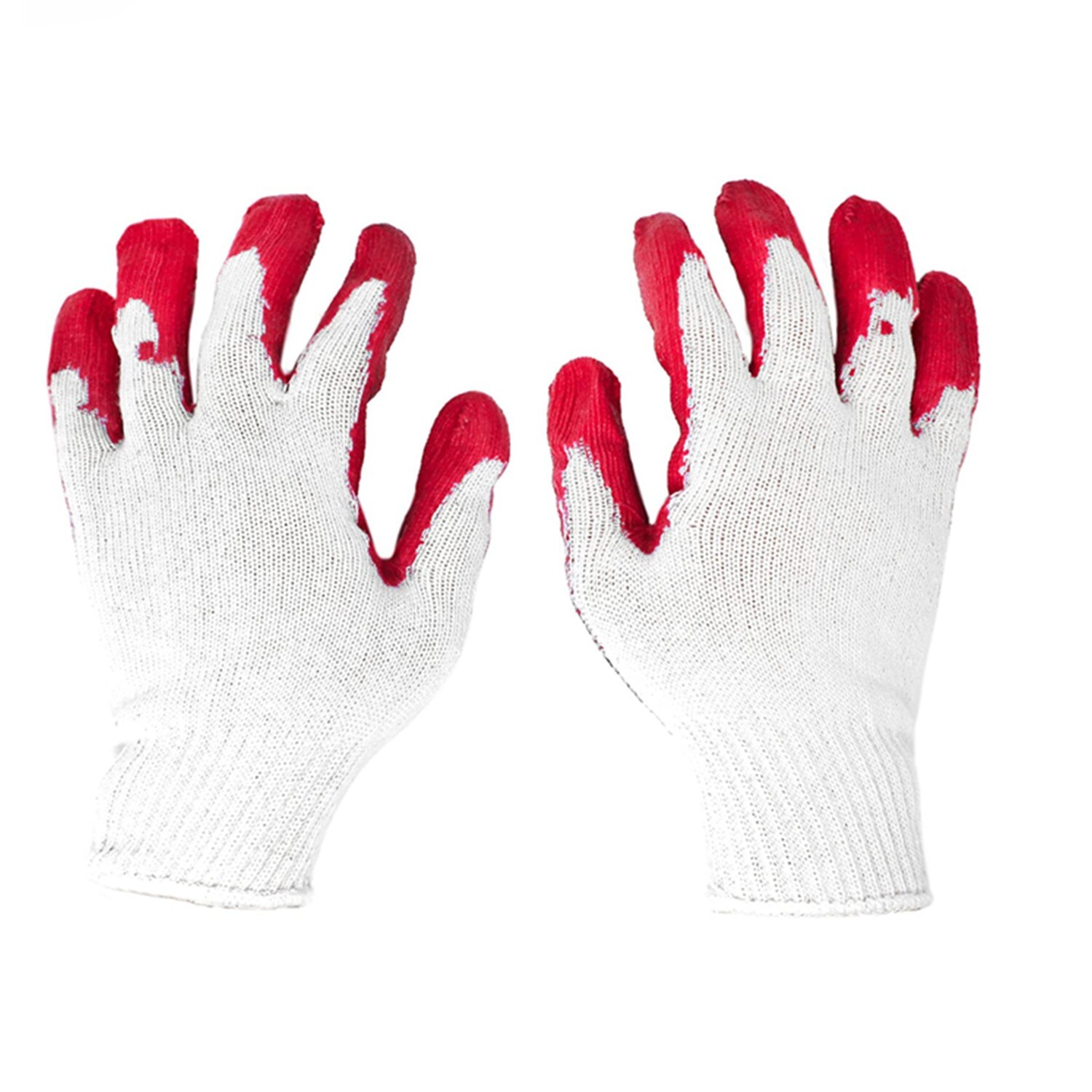 WHOLESALE 300 Pairs Non-Slip Red Latex Rubber Palm Coated Work Safety Gloves