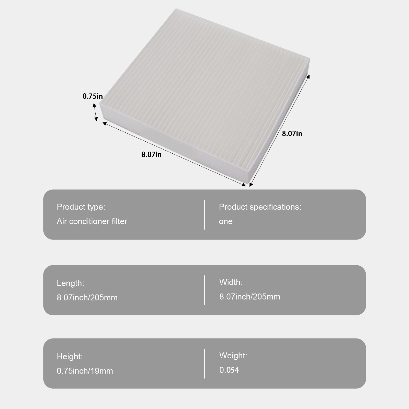 Cabin Air Filter for Toyota Tacoma 2005-2022 2.7L V6 3.5L & 4.0L