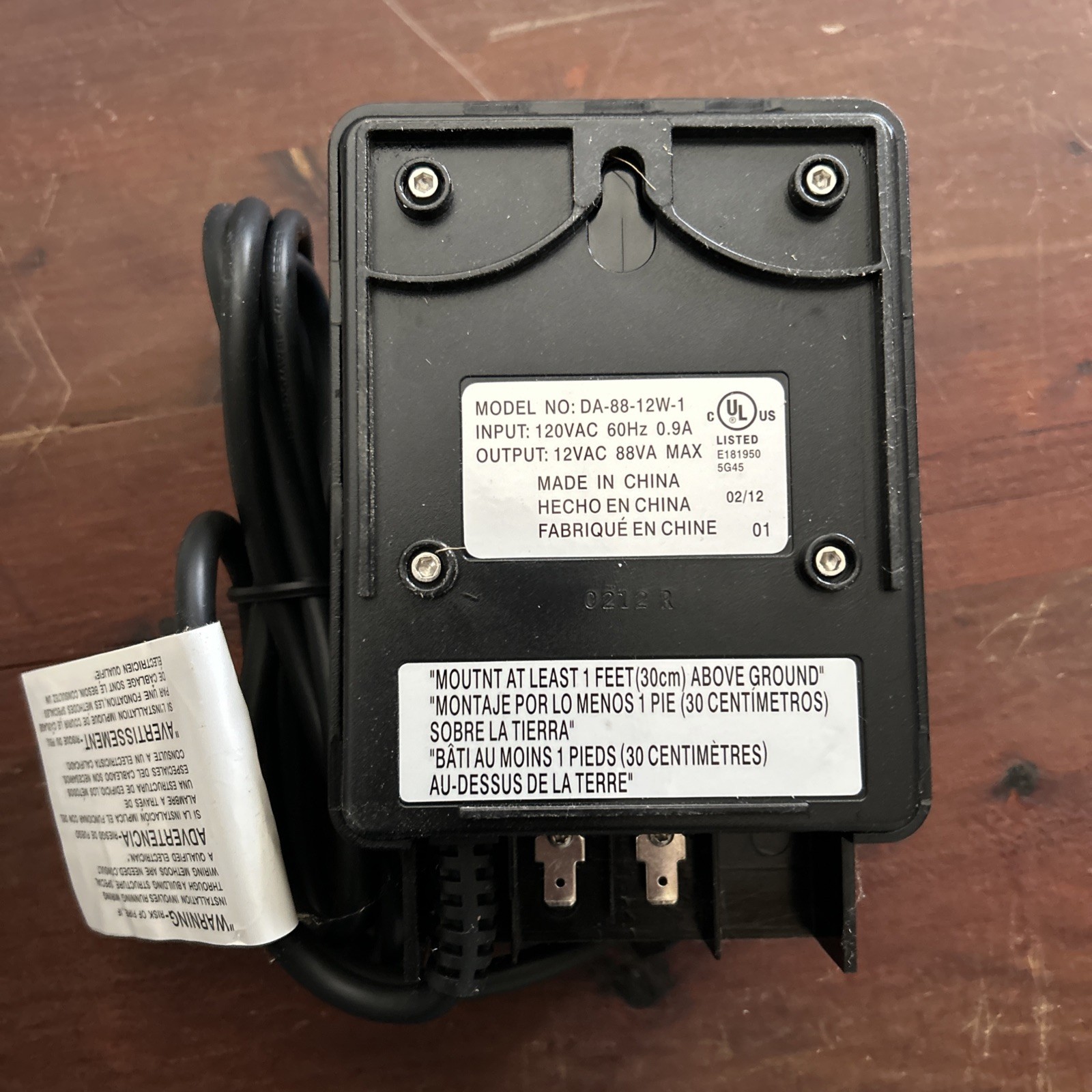 New TDC AC Power Landscape Lighting Low Voltage Transformer Timer DA-88-12W-1