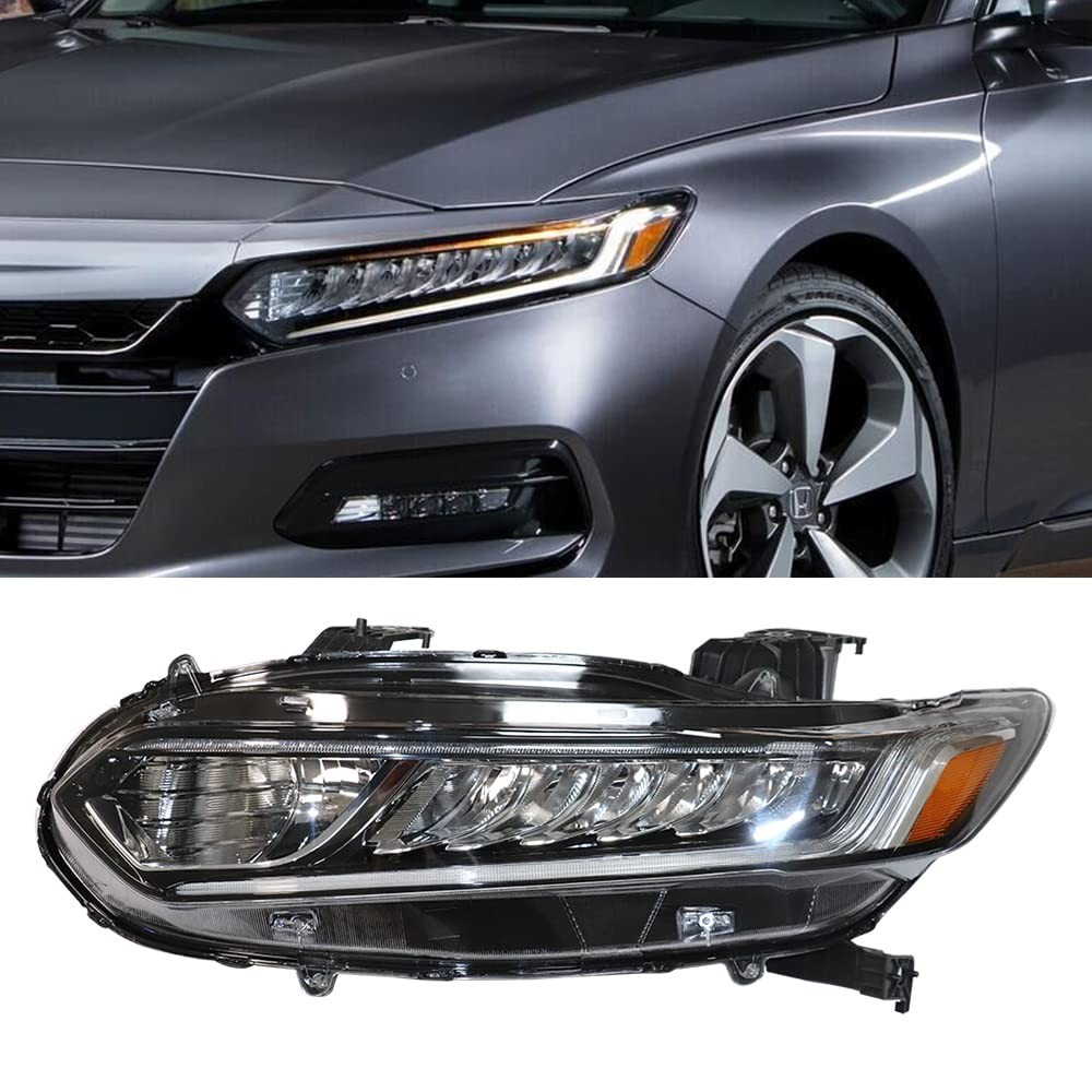 Halogen Headlight Assembly for 2018 2019 2020 Honda Accord Replacement Left