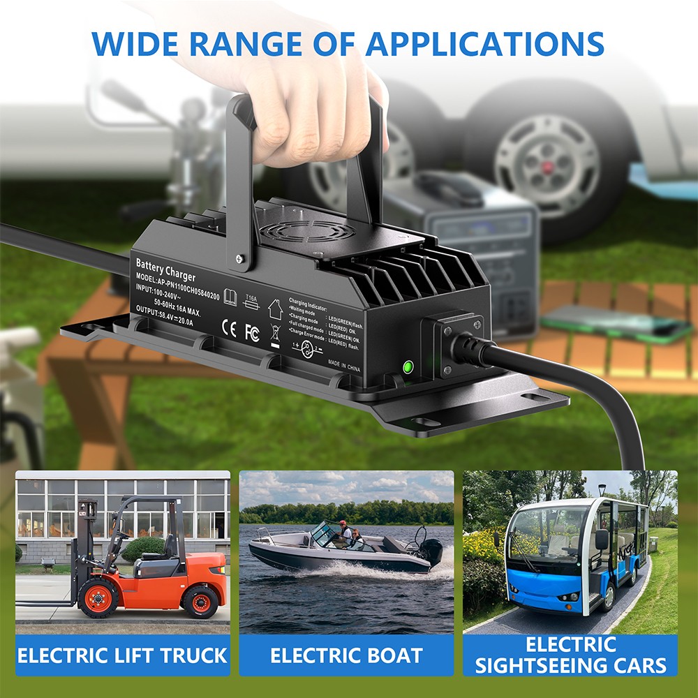 NEW 48V 100Ah LiFePO4 Lithium Battery 5120Wh Built-in BMS whit 58.4V 20A Charger