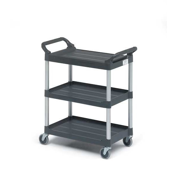Rubbermaid Commercial Fg342488bla Dual-Handle Utility Cart With Lipped Plastic