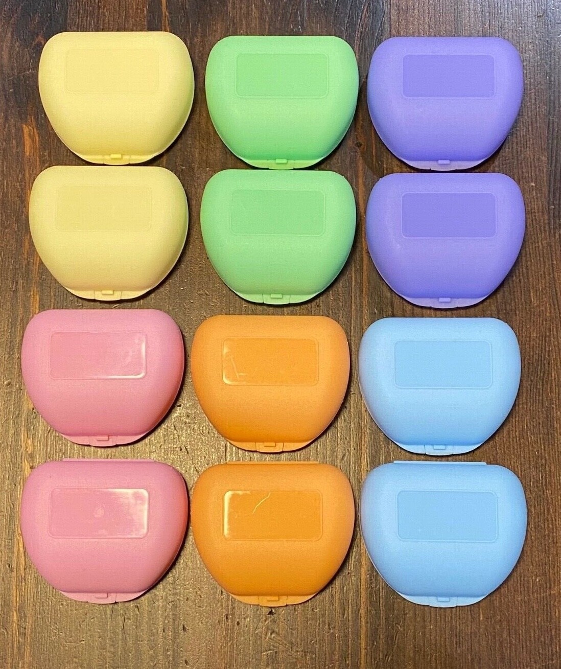 Dental Retainer Case Assorted Retainer Box Mouthguard box of 12 Tropical Colors