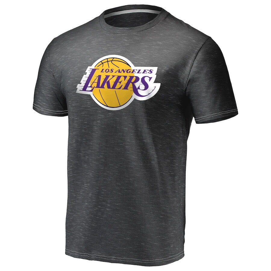 Los Angeles Lakers Men's Space Dye Primary Logo Performance Tee - New With Tags!