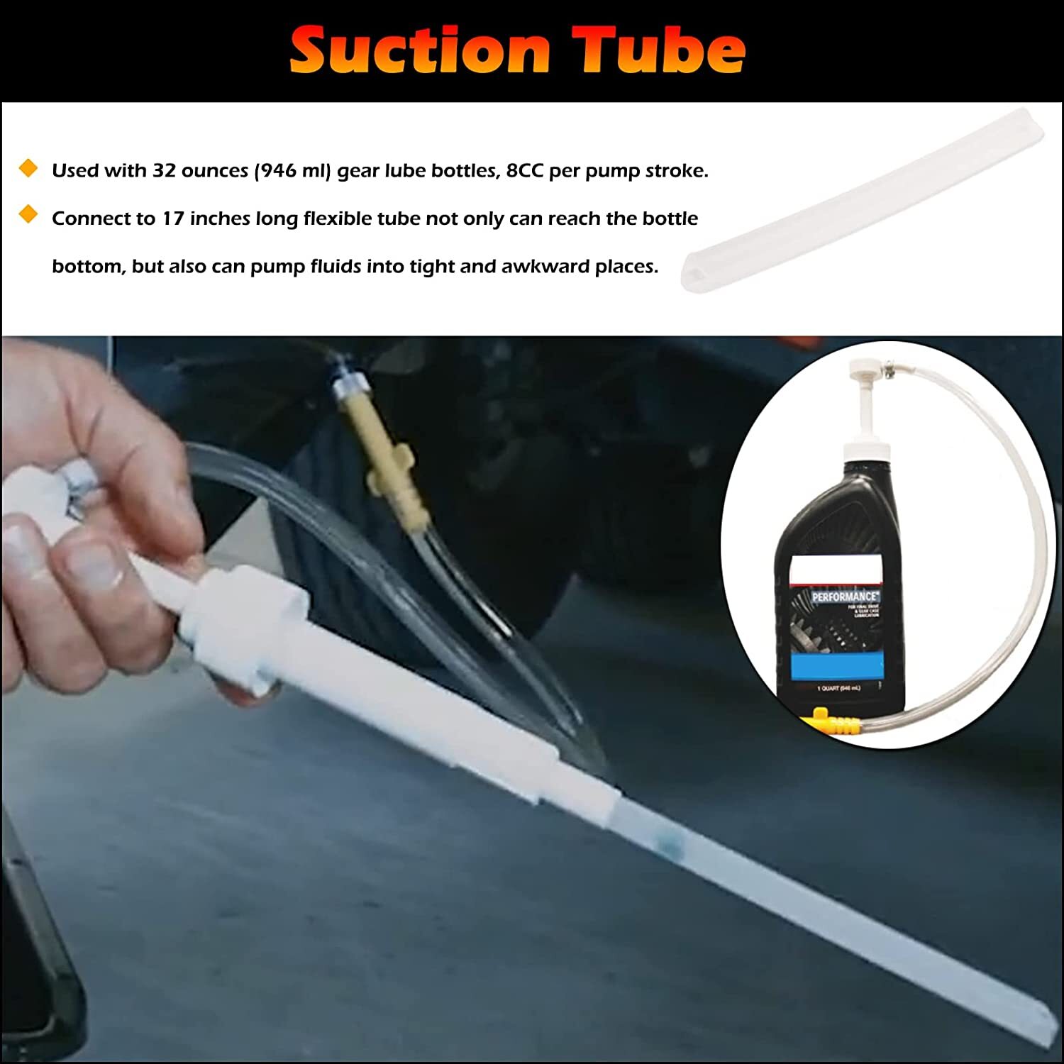 Marine Lower Unit Gear Oil Pump Manual Change Lube Boat Kit for Outboard