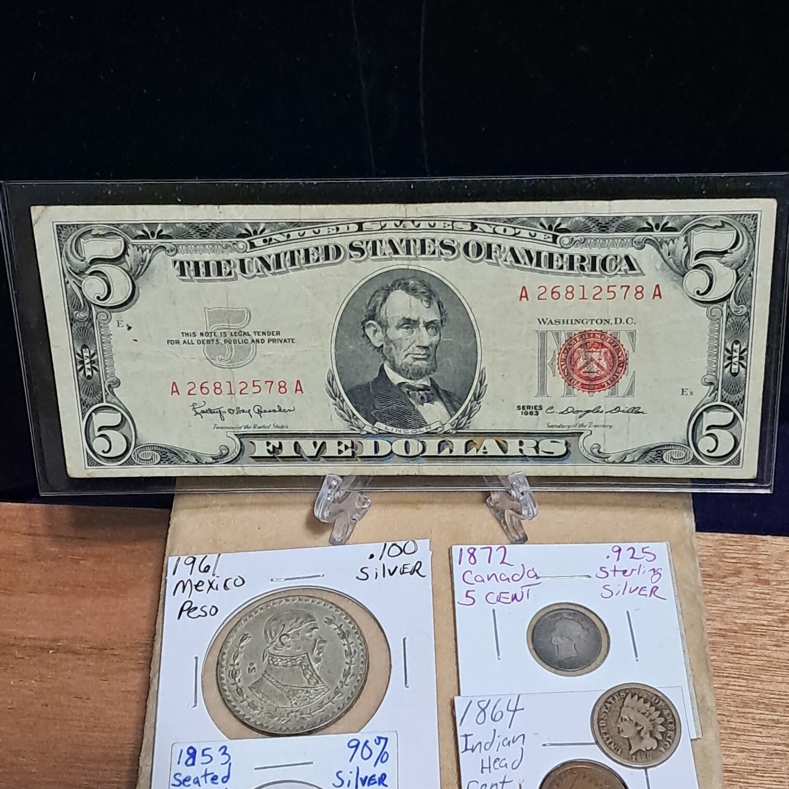 Estate Sale Junk Drawer Coin Collection Coin Lot Seated Liberty Quarter & Dime