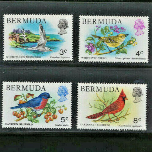 Bermuda Birds Mint NH Set of 4 1978 Colorful Commemorative Stamps $7. Retail Val