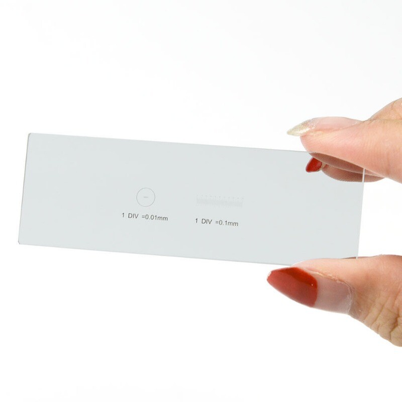 Microscope Stage Micrometer Calibration Slide Graduated Scale Slide 0.1/0.01mm