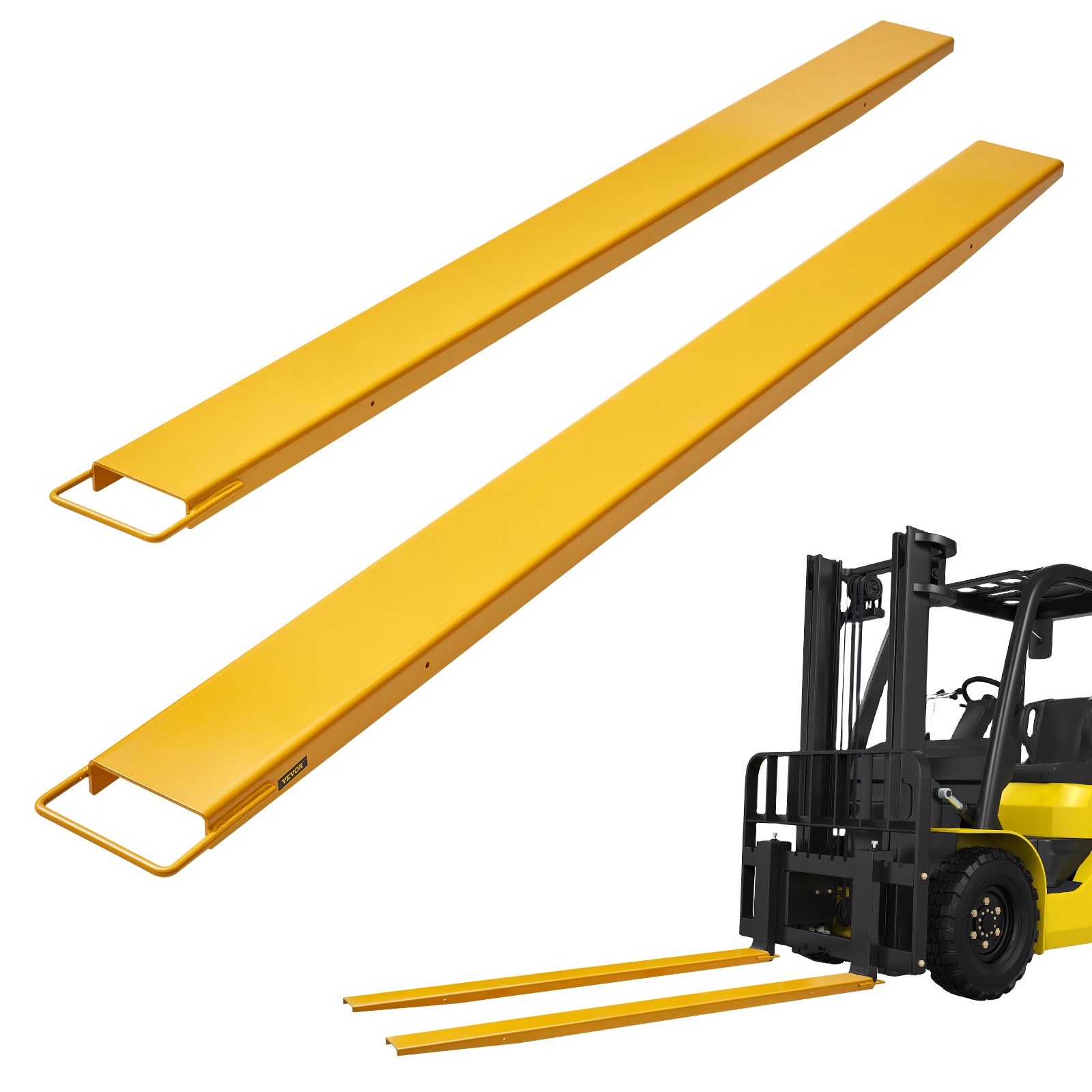 Pallet Fork Extensions Forklift Extensions 96" x 6.5" Heavy Duty Steel