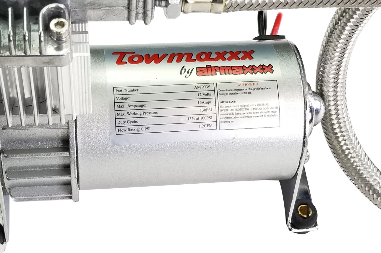 airmaxxx Pewter Utility Air Compressor For Air Ride Suspension Air Horns 130 psi