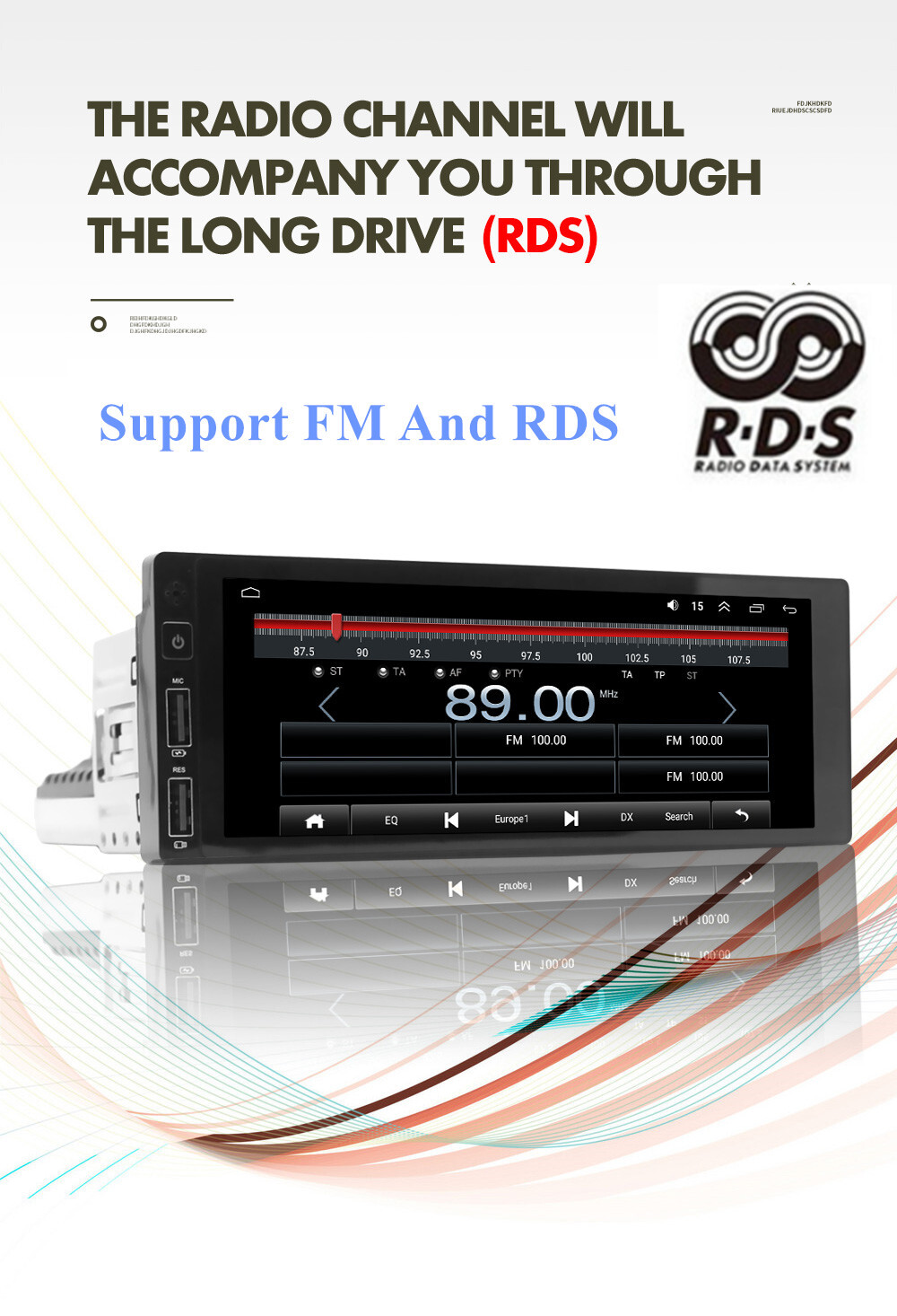 Touch Screen Fit For Dodge Caravan 1984-2000 Car Stereo Radio Player USB FM RDS