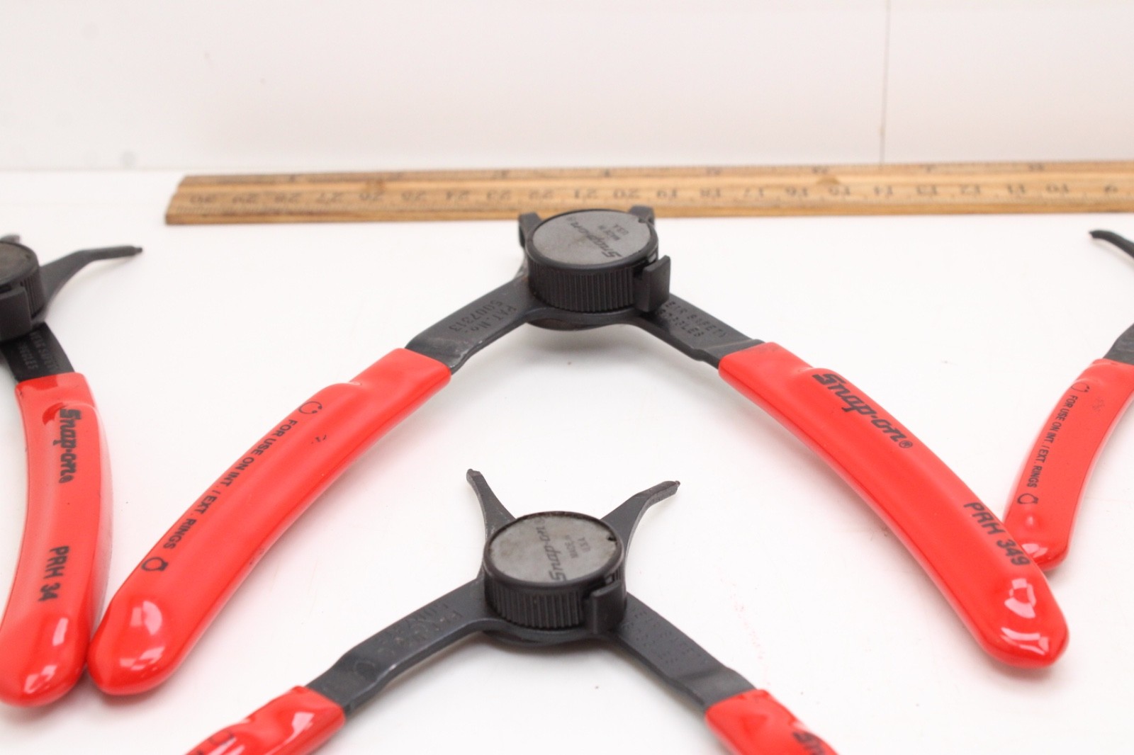 Snap On PRH406 6 Piece Red Rubber Handle Snap Ring Pliers Set USA