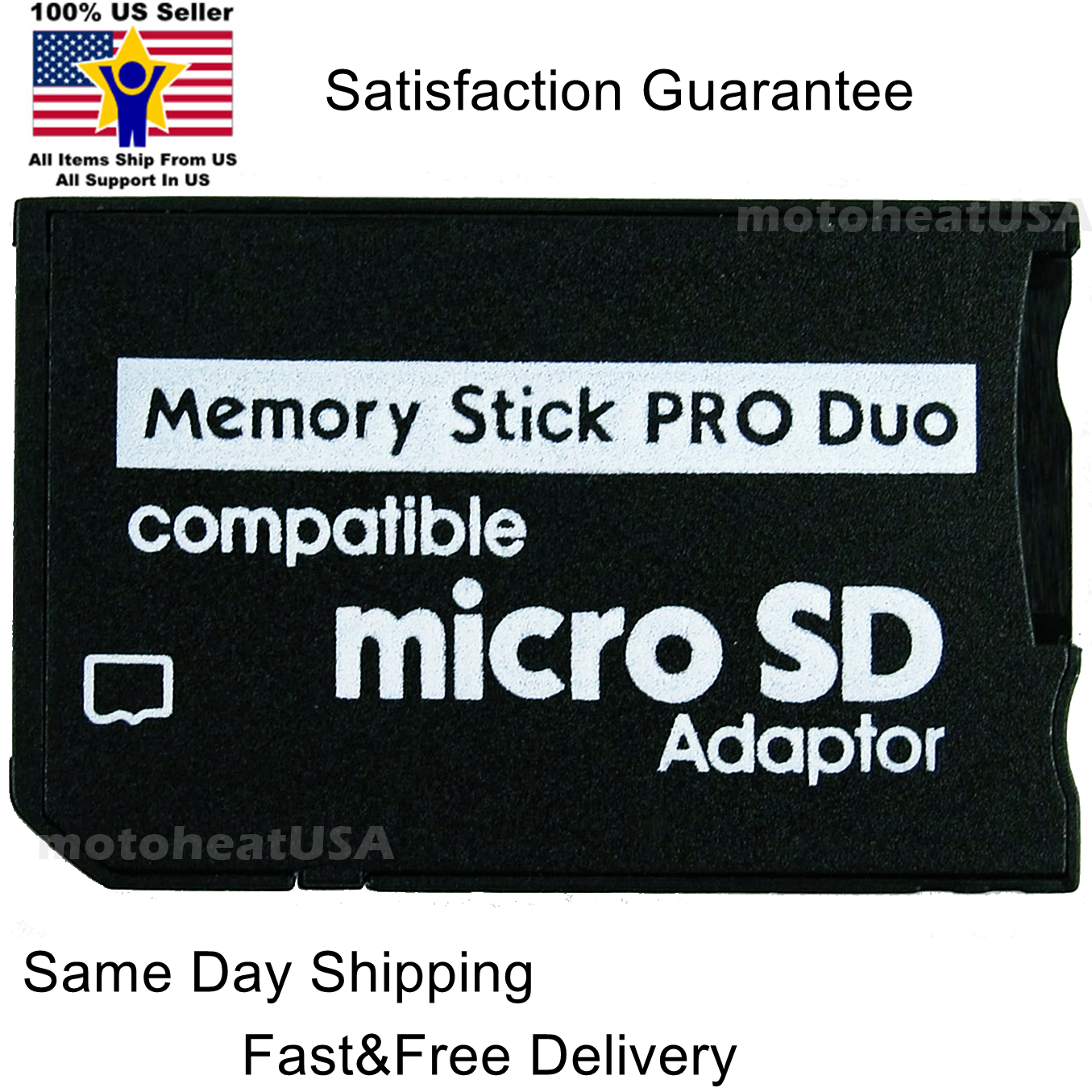 Adapter for Micro SD SDHC TF Card to Memory Stick MS Pro Duo PSP Support 64GB