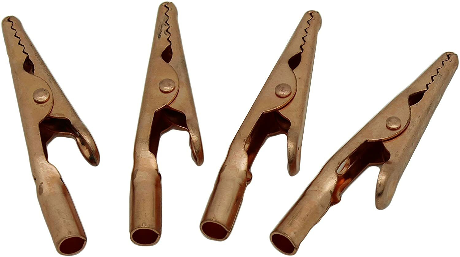 Copper Alligator Clips 4pc 2 in 10 Amp Soldering Heat Sink & Test Wire Connector