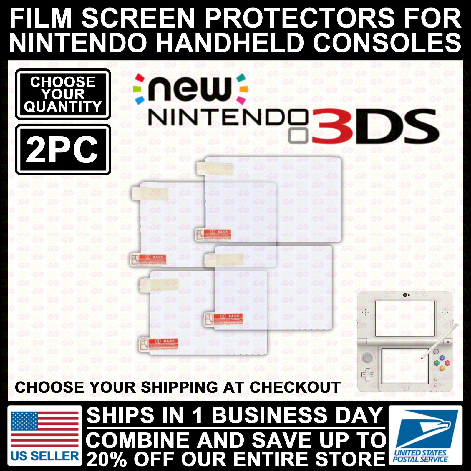 Film Plastic Screen Protector For Nintendo New 3DS Model Console