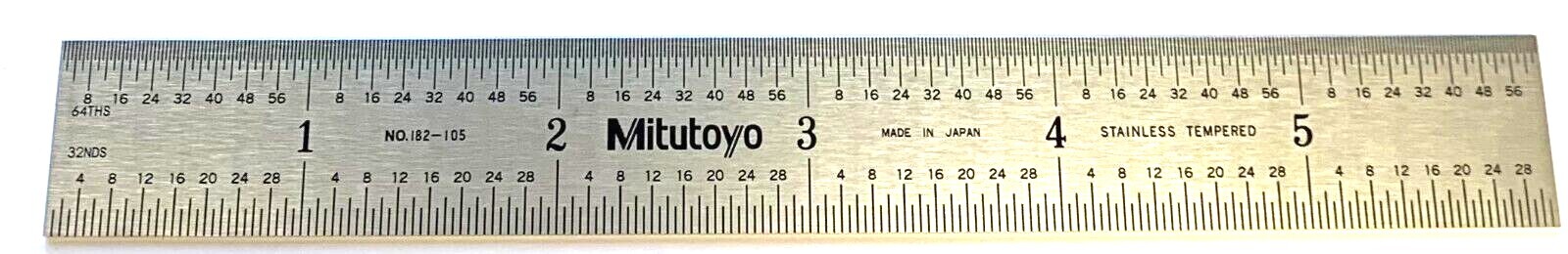 6" x 150mm METRIC STEEL SCALE RULER RIDGID 3/4" WIDE MITUTOYO #182-105 - NEW!