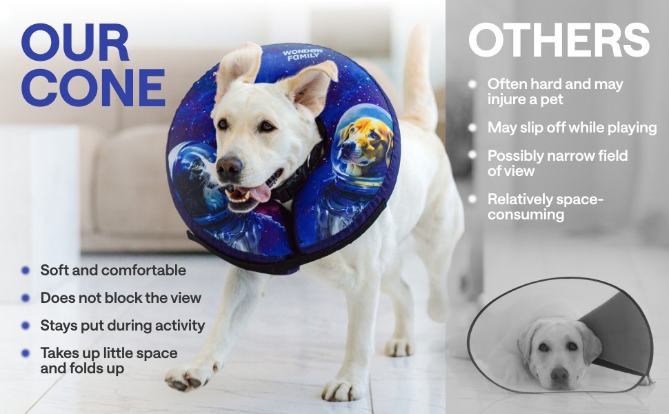 Soft Pet Recovery Inflatable Collar for Dog & Cat After Surgery Protective Cone