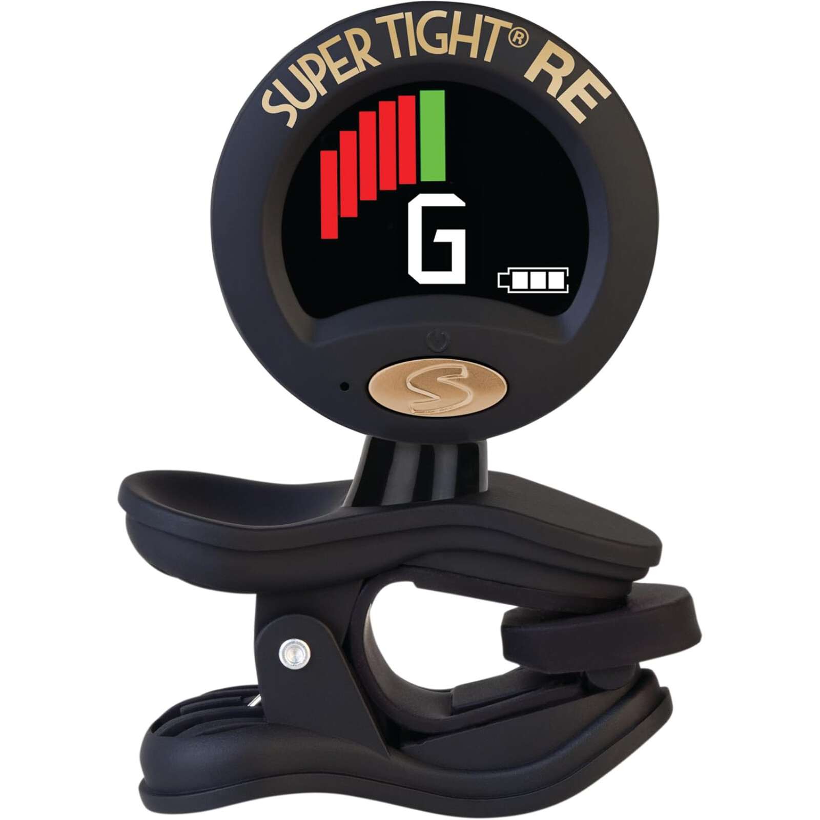 Snark ST-8 Super Tight RE Rechargeable Clip-On Tuner for All Instruments, Black