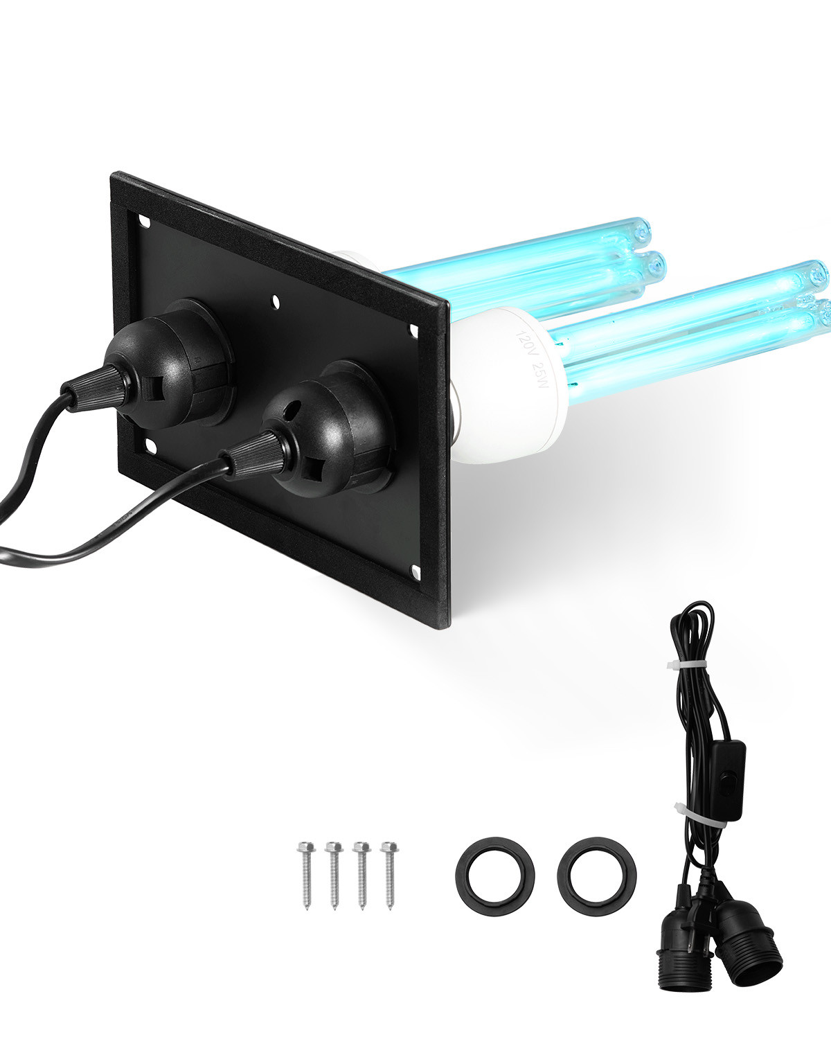 VEVOR Air Purifier Whole House 50W 5in UV Light in Duct for HVAC AC Duct Filter