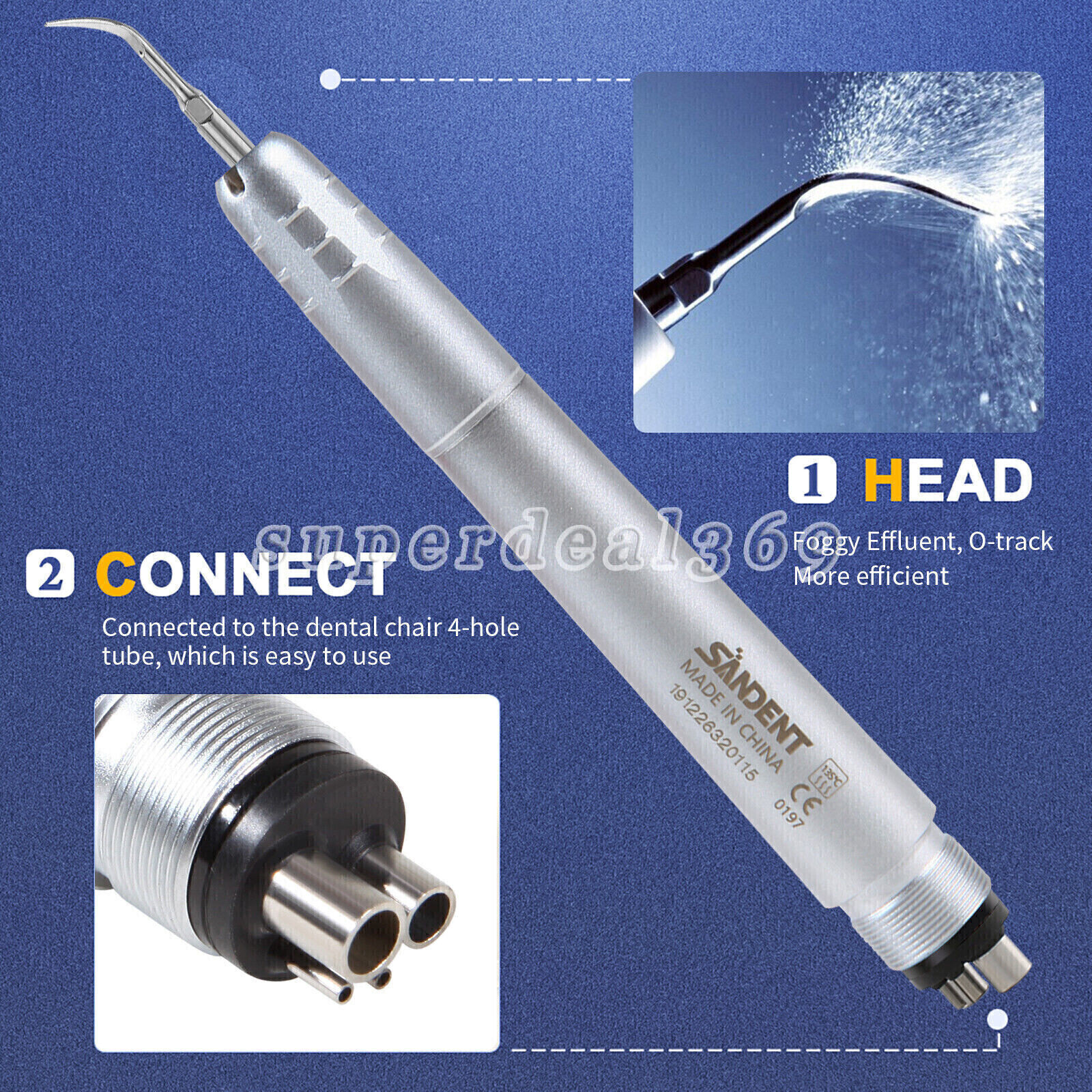 Dental Ultrasonic Air Perio Scaler Handpiece Hygienist Cavitron 2 Hole / 4 Hole