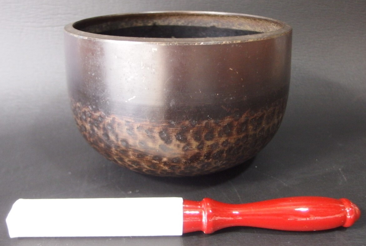 or25116 JAPANESE BUDDHIST SINGING BOWL ORIN GONG 18.1 cm /7.1 inch Width VINTAGE
