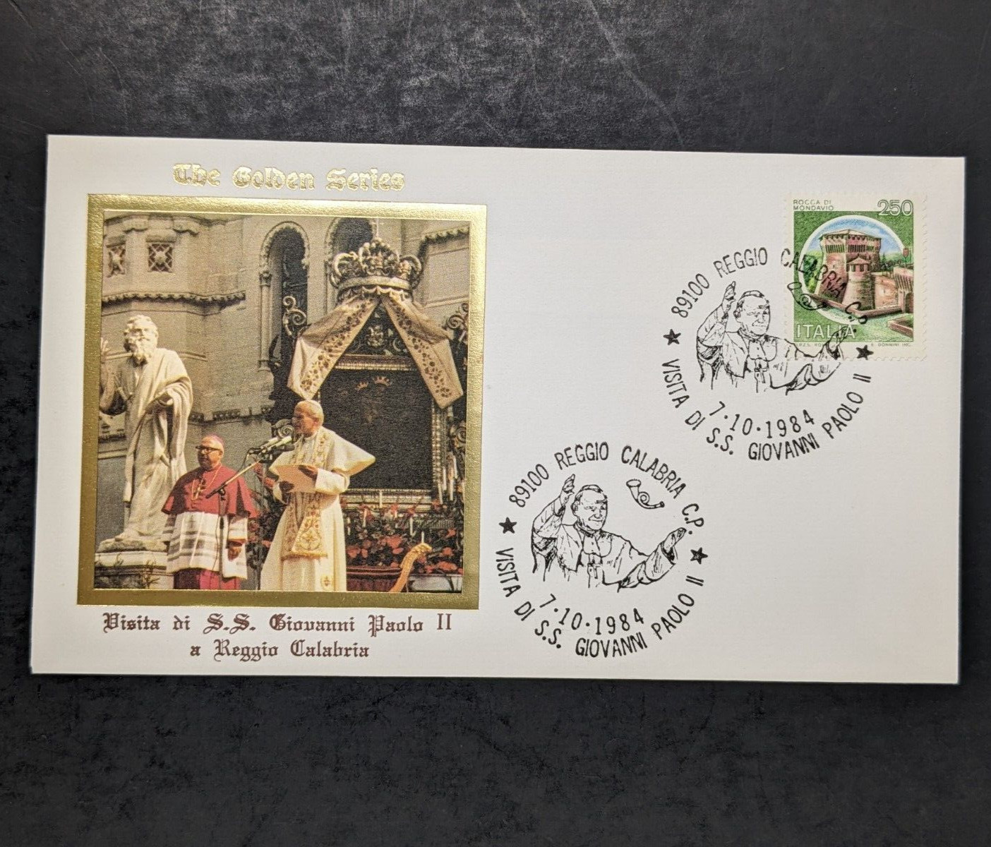 Pope John Paul II, Golden Series Trip to Calabria & Lombardia Covers, Postcards